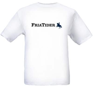 Tröjor - Fria Tider   T-shirt, med ryggtryck (vit)