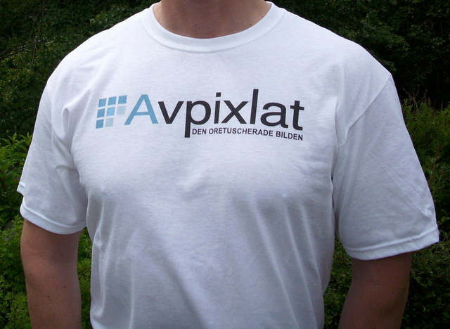 Avpixlat T-shirt (Vit)